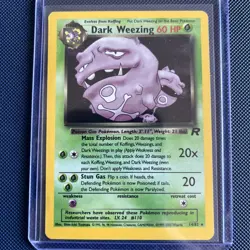 Dark Weezing 14/82 Team Rocket Holo Pokemon TCG - MP - Image 1