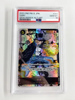 PSA 10 One Piece Card Game Sabo MANGA ART Super Parallel SR OP04-083 from Japan - Image 1