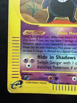 Pokemon Gengar 48/165 Expedition Reverse Holo Foil (HP/Damaged) - Image 4