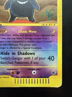 Pokemon Gengar 48/165 Expedition Reverse Holo Foil (HP/Damaged) - Image 5