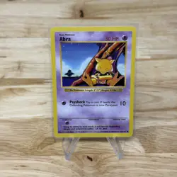 Abra Pokemon 1999 Base Set #43/102 Common Shadowless WOTC Vintage Card - Image 1