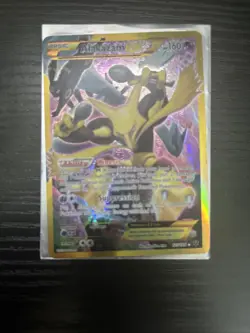 Pokemon Alakazam TCG EX XY Fates Collide Holo Card 125/124 Full Art Secret Rare - Image 1