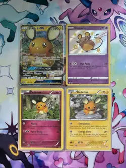 Pokemon TCG Dedenne Lot of 4 Cards Dedenne GX 048/173, Dedenne SV051/SV122 NM - Image 1