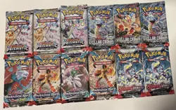 Pokemon Booster Packs - Mixed Sealed Lot of 12 - Image 1