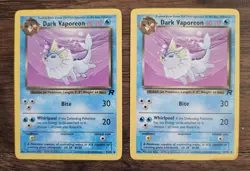 Pokemon TCG Team Rocket Dark Vaporeon Common 45/82 Lot Of 2 - Image 1