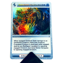 Chaotic TCG Danian Carapace 2008 Battle Gear Card Zenith of the Hive Rare 58/100 - Image 1