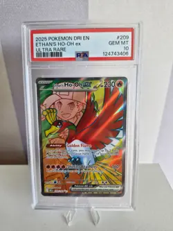 Pokemon TCG Ethan's Ho-Oh EX 209/182 Destined Rivals Ultra Rare PSA 10 - Image 1