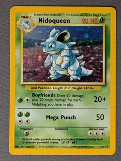 Nidoqueen 7/64 Error Holo Jungle 1999 Pokemon TCG No Set Symbol WOTC - Image 1