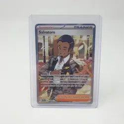 Salvatore 202/162 Temporal Forces Pokemon Card Full Art Trainer Double Rare ENG - Image 3