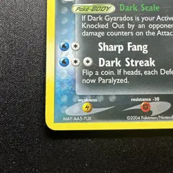 Pokemon TCG Dark Gyarados EX Team Rocket Returns STAMP Holo Rare 36/109 - Image 5