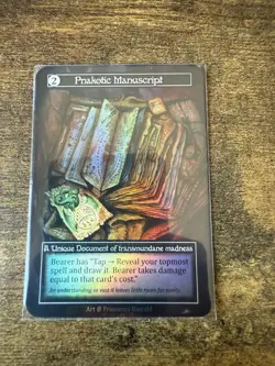 Pnakotic Manuscript Sorcery: Contested Realm TCG FOIL Unique Beta card NM - Image 1