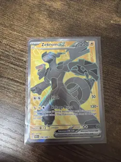 Pokemon Zekrom EX TCG Card Black Bolt SV 158/086 NM - Image 1