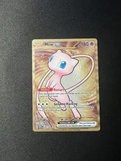 Pokemon TCG Scarlet & Violet 151 Gold Mew UPC Promo Metal Card 205/165 - Image 1