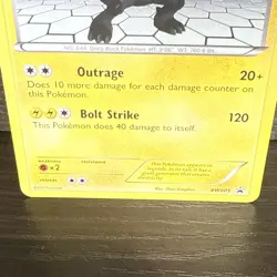 Pokemon TCG Zekrom BW005 Black & White Holo Black Star Promo LP - Image 3