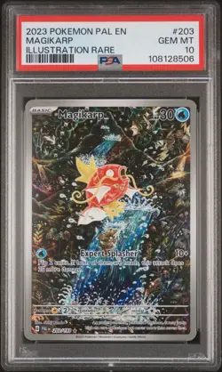 2023 POKEMON PAL EN-PALDEA EVOLVED ILLUSTRATION RARE #203 MAGIKARP PSA 10 - Image 1