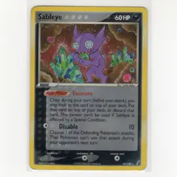 Pokemon TCG Sableye 10/100 EX Crystal Guardians Holo Rare Card EN-MP 2006 - Image 1