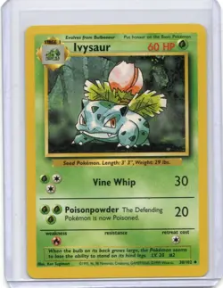 Ivysaur 1999 Pokemon TCG 30/102 Base Set - 584 - Image 1
