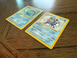 Shadowless Poliwag 59/102 & Poliwhirl 38/102 Base Set Vintage WOTC Pokemon TCG - Image 2