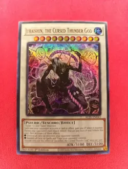 Yugioh Juraishin, The Cursed Thunder God ALIN-EN043 1st Ed Ultra Rare NM In Hand - Image 1