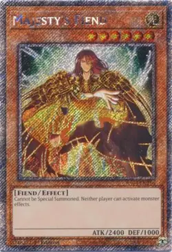 Yugioh! Majesty's Fiend - RA04-EN216 - Platinum Secret Rare - 1st Edition Near M - Image 1