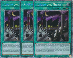 Yu-Gi-Oh! 3x Clockwork Night RA03-EN071 Platinum Secret Rare Playset - Image 1