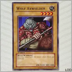 Wolf Axwielder - LOD-052 - Common 1st Edition Yugioh - Image 1