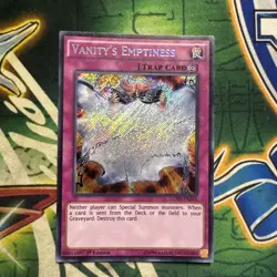 Yugioh! Vanity's Emptiness LC5D-EN253 Secret Rare 1st Edition VLP/NM - Image 1