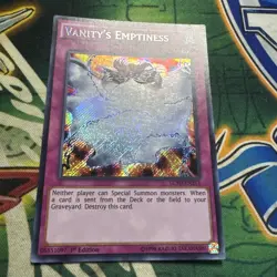 Yugioh! Vanity's Emptiness LC5D-EN253 Secret Rare 1st Edition VLP/NM - Image 2
