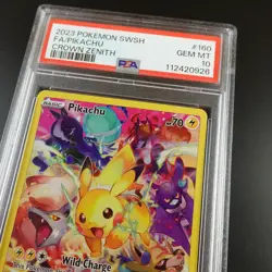 PSA 10 Pikachu 160/159 Pokemon Crown Zenith Full Art Holo Graded Card - Image 2