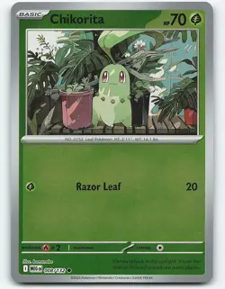 Chikorita #008/132 Reverse Holo Pokemon Card ME01: Mega Evolution - Image 1