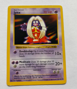 Jynx Base Set 31/102 Base Set Shadowless Vintage Pokemon Card LP - Image 1