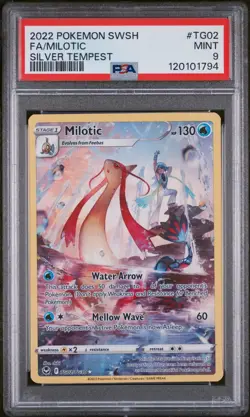 PSA 9 Mint Milotic FA 2022 SWSH Silver Tempest Pokemon Card - Image 1