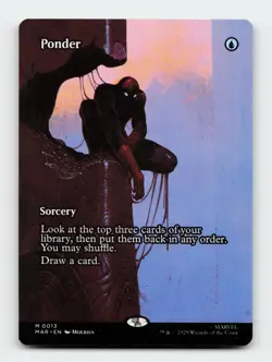 Ponder (Borderless) Marvel's Spider-Man Magic The Gathering MTG Card - Image 1