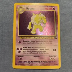 Pokemon TCG Hypno Fossil Holo Card 8/62 Unlimited Rare, LP/NM Condition - Image 1