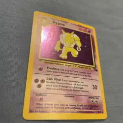 Pokemon TCG Hypno Fossil Holo Card 8/62 Unlimited Rare, LP/NM Condition - Image 3