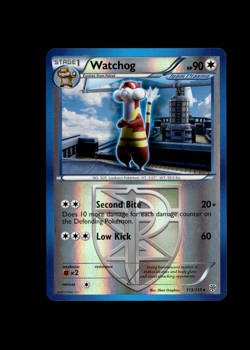 Pokemon 2012 Light Play Watchog 113/135 Plasma Storm REVERSE Card - Image 1