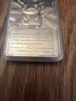 Pokemon 1999 Gold Plated 23K Trading Card Burger King Promo Limited Edition - Image 3