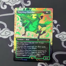 Traveling Chocobo (Borderless) (Neon Ink Green) Final Fantasy Foil - Image 1