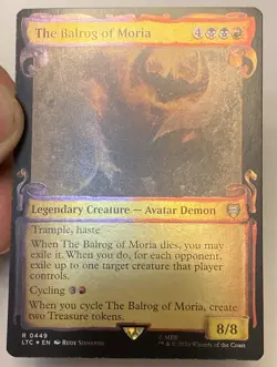 FOIL The Balrog of Moria 0449 Showcase Scrolls Lord of the Rings MTG UNPLAYED - Image 1