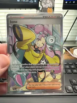 Iono Pokemon TCG Paldea Evolved Holo Ultra Rare Full Art Card 254/193 - Image 1