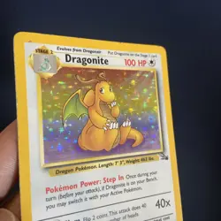 Pokemon TCG Dragonite 4/62 LP Fossil Unlimited Holo Rare - Image 5