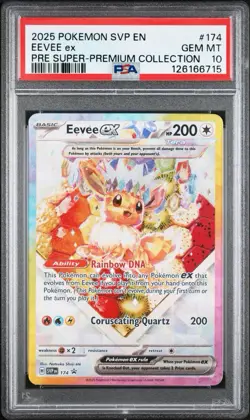 2025 POKEMON SVP EN-SV BLACK STAR PROMO #174 EEVEE EX PSA 10 - Image 1