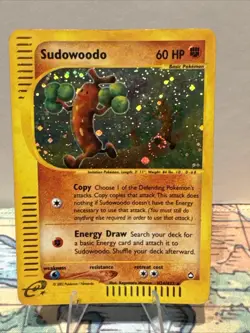 Pokemon TCG Sudowoodo Holo eReader Aquapolis H24/H32 (FART SWIRL) - Image 1