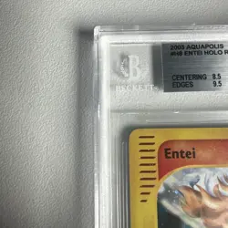 Entei Holo Rare H8/H32 Aquapolis Beckett 9 WOTC Vintage Pokemon - Image 3