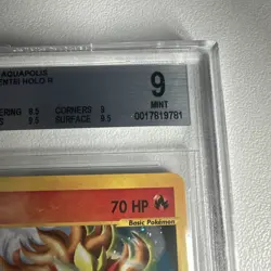 Entei Holo Rare H8/H32 Aquapolis Beckett 9 WOTC Vintage Pokemon - Image 4