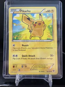 916009- Pikachu 42/146 Regular XY Base Common Pokemon TCG LP 2014 - Image 1