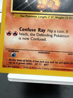 Pokemon - Base Set Shadowless - Vulpix 68/102 - Common LP - Image 4