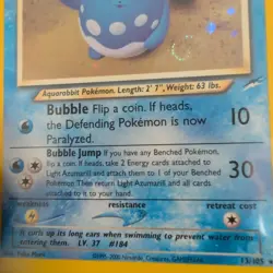Light Azumarill 13/105 Neo Destiny Holo w/ Swirl Pokemon TCG - Image 3