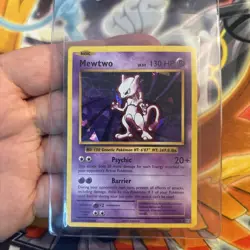 2016 POKEMON XY EVOLUTIONS 51 MEWTWO-HOLO CRACKED ICE - Image 1
