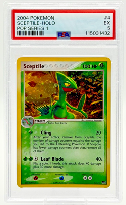 Pokemon POP Series 1 Sceptile Holo #4 PSA 5 115031432 Freshly Graded - Image 1